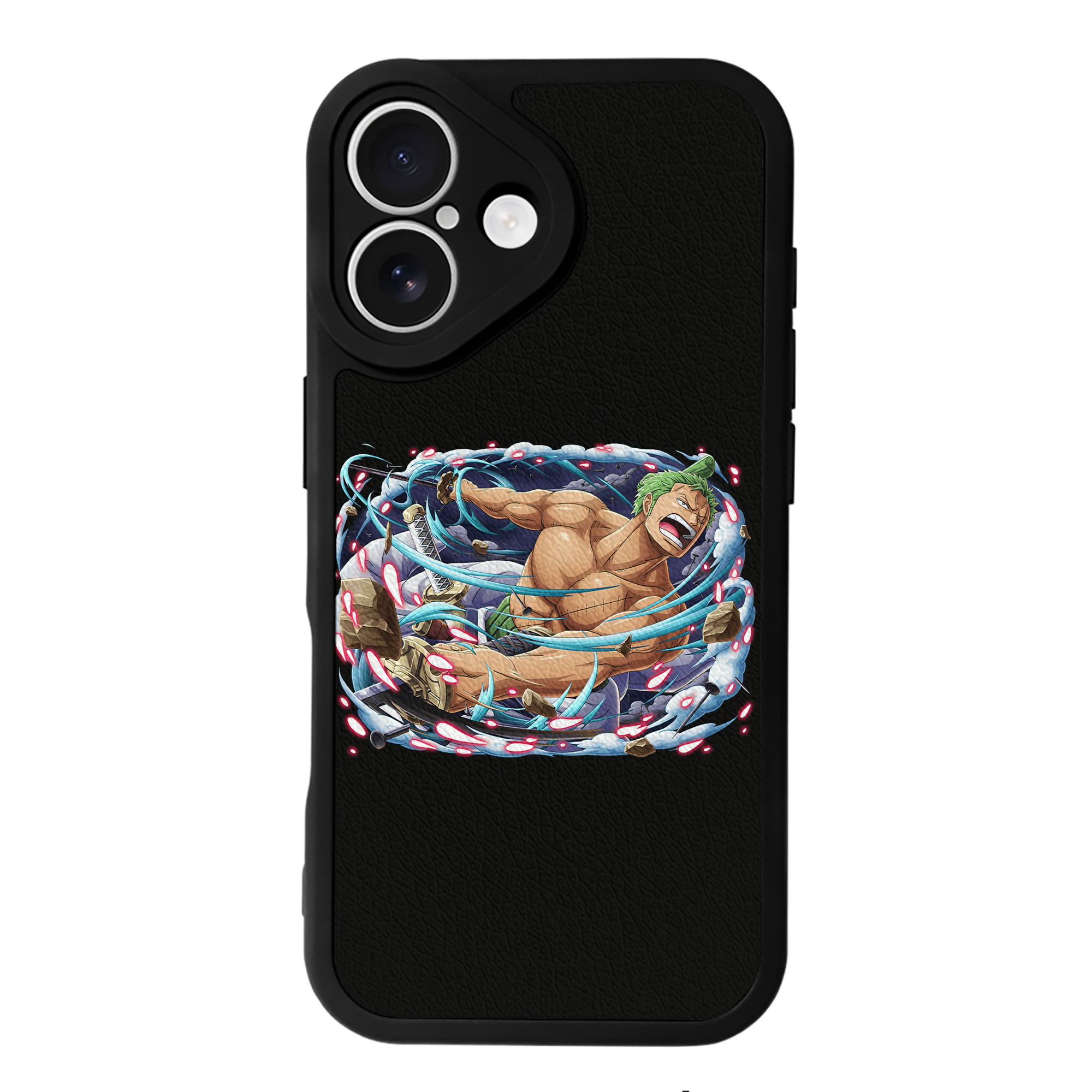 （画像用） ワンピース ロロノア・ゾロ ONE PIECE Roronoa Zoro 【iPhone 16シリーズ対応】シリコンスマホケース（レザー調） 材質：シリコン